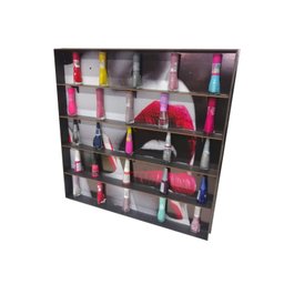 Estante Para Esmaltes Prateleira Com Fundo Decorado - 3