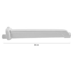 Cano Tudo Braço para Chuveiro 30cm Branco + Fita Veda Rosca - 2