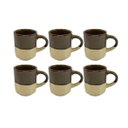 Ver imagem 1 de Conjunto 6 Xícaras de Café em Cerâmica Marrom 100ml Es0002 Btc