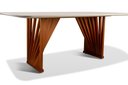Ver imagem 3 de Mesa de Jantar 8 Lugares Cannes 200cm X 105cm Base em Madeira Maciça Tampo Off White