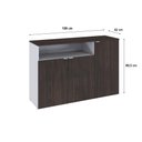 Ver imagem 4 de Armário Aparador com 03 Portas e Nicho 89,5x135x42cm Wlap135 com Terracota
