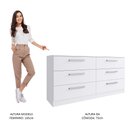 Ver imagem 6 de Cômoda Madesa Laura com 6 Gavetas - Branco