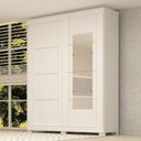 Ver imagem 1 de Guarda-roupa Casal Helena 2 Portas 2 Gavetas com Espelho 100% Mdf Branco - Acp Móveis