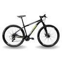Ver imagem 1 de BICICLETA 29 PUMABIKE LINCE 21V INDEX, FREIO MEC, SUSP 80MM RAD7, PRETO COM BRANCO E AMARELO, 17