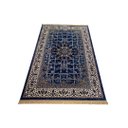 Ver imagem 3 de Tapete Persa Royal Azul 200x300cm Fio Acetinado - Decoração para Quarto e Sala