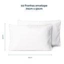 Ver imagem 7 de Kit 2 Fronhas Linea 50cm X 70cm Micropercal 200 Fios - Bege - 100% Poliéster