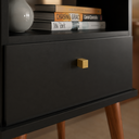 Ver imagem 4 de Mesa de Cabeceira 1 Gaveta Aroma Preto Fiorello