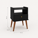 Ver imagem 6 de Mesa de Cabeceira 1 Gaveta Aroma Preto Fiorello