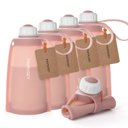 Ver imagem 1 de Momcozy Sacos de Armazenamento de Leite de Silicone, Reutilizáveis, 250ml, 5 Unidades