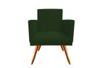 Ver imagem 2 de Poltrona Decorativa Bia Suede Verde Pés Madeira Mz Decor