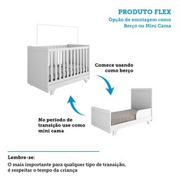 Quarto de Bebê Completo com Guarda Roupa, Cômoda e Berço 100% MDF Jolie Retrô Espresso Móveis - 7