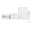 Ver imagem 4 de Quarto de Bebê Completo com Guarda Roupa, Cômoda e Berço 100% MDF Jolie Retrô Espresso Móveis