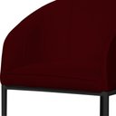 Ver imagem 4 de Poltrona Banqueta Decorativa Luxo Mia Suede Base Metal Preta - Estopar Poltrona Mia Suede Bordô