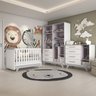 Quarto de Bebê Completo com Guarda Roupa, Cômoda e Berço 100% MDF Jolie Retrô  - 2
