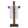 Crucifixo Cruz de Mesa e Parede Jesus Ressuscitado Madeira 20 Cm - 3