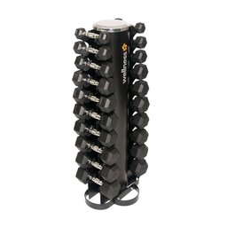 Kit 10 Halteres Emborrachados Hexagonal 1 a 10 Kg (total 110 Kg) - Wellness - Wk089 Wk089 - 1