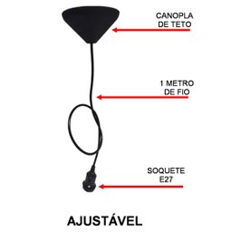 Lustre Luminária Pendente de Madeira Mdf Mod. Pena - 6