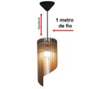 Ver imagem 3 de Lustre Luminária Pendente de Madeira Mdf Mod. Pena