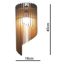 Lustre Luminária Pendente de Madeira Mdf Mod. Pena - 7