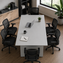 Ver imagem 2 de Mesa de Reunião Retangular Pé Painel 1800 mm - Linha Studio: Branco