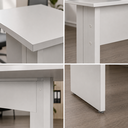 Ver imagem 4 de Mesa de Reunião Retangular Pé Painel 1800 mm - Linha Studio: Branco