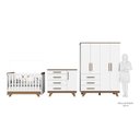 Ver imagem 4 de Quarto de Bebê Completo com Guarda Roupa, Cômoda e Berço 100% MDF Jolie Retrô Espresso Móveis