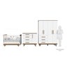 Quarto de Bebê Completo com Guarda Roupa, Cômoda e Berço 100% MDF Jolie Retrô Espresso Móveis - 4