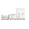 Quarto de Bebê Completo com Guarda Roupa, Cômoda e Berço 100% MDF Jolie Retrô Espresso Móveis - 17