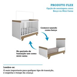 Quarto de Bebê Completo com Guarda Roupa, Cômoda e Berço 100% MDF Jolie Retrô Espresso Móveis - 7