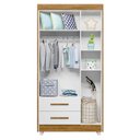 Ver imagem 7 de Guarda Roupa Flocos com Cômoda Life Berço Americano Soft Branco Acetinado Colchão Ortobom - Tigus