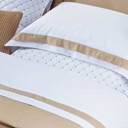 Roupa de Cama Casal Queen Laisa 400 Fios Egípcio 100% Algodão 04 Peças - Dourado - 3