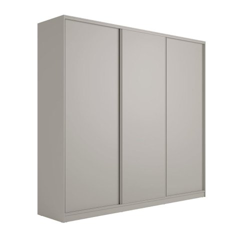 Guarda Roupa Casal 3 Portas de Correr 6 Gavetas 260cm Mdf Cor:grigio