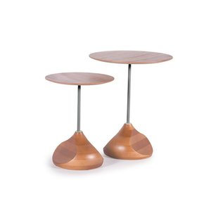 Mesas Laterais Dot - Madeira Nobre e Estrutura Metálica