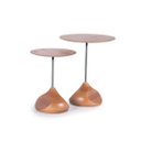 Ver imagem 1 de Mesas Laterais Dot - Madeira Nobre e Estrutura Metálica