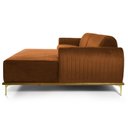 Ver imagem 2 de Sofá 255cm 4 Lugares Chaise Direito Pés Gold B-262 Telha