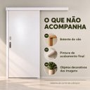 Ver imagem 3 de Porta de Correr Madeira 210x60 Branco Prime Kit Completo Trilho Fechadura