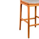 Ver imagem 4 de Banqueta Britney 43cm Madeira Maciça | Courino Cinza Claro - Sallar Home