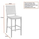 Ver imagem 3 de Banqueta Britney 43cm Madeira Maciça | Courino Cinza Claro - Sallar Home