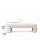 Ver imagem 6 de Recamier Banco Luxo Decorativo Puf Fly 138cm Zahav Estofados