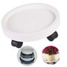Suporte para Vaso de Planta com Rodinhas 40cm Reforçado 50kg Branco - 4