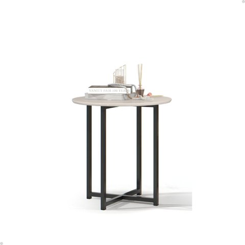Mesa Lateral Redonda para Sala - Mod.3046 Cor:off White