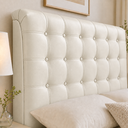 Ver imagem 3 de Cabeceira Ana Estofada Corino Modena p/ Cama Box Casal King 195cm Quarto