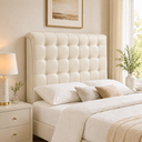 Ver imagem 4 de Cabeceira Ana Estofada Corino Modena p/ Cama Box Casal King 195cm Quarto
