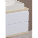 Ver imagem 4 de Gabinete Suspenso 100cm com Cuba e Espelheira Paris Bege/Nude/Branco