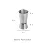 Dosador de Bebidas Copo Duplo 50ml 25ml e Bico Inox Silicone - 2