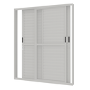 Ver imagem 2 de Porta Balcão de Aluminio Branco 3 Folhas Móveis Linha 25 com Fechadura 2,10x1,50