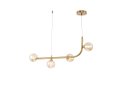 Ver imagem 1 de Pendente Dourado com Globos Âmbar 78cm 4g9 14600-pl