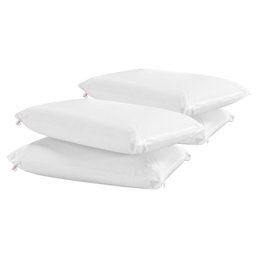 Kit 4 Capas Protetoras De Travesseiro Impermeável Zíper Antiácaro Não Faz Barulho - 1