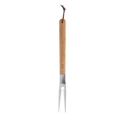 Garfo para Churrasco Aço Inox e Cabo Bambu 38 Cm Lyor - 1