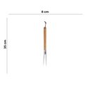 Ver imagem 2 de Garfo para Churrasco Aço Inox e Cabo Bambu 38 Cm Lyor